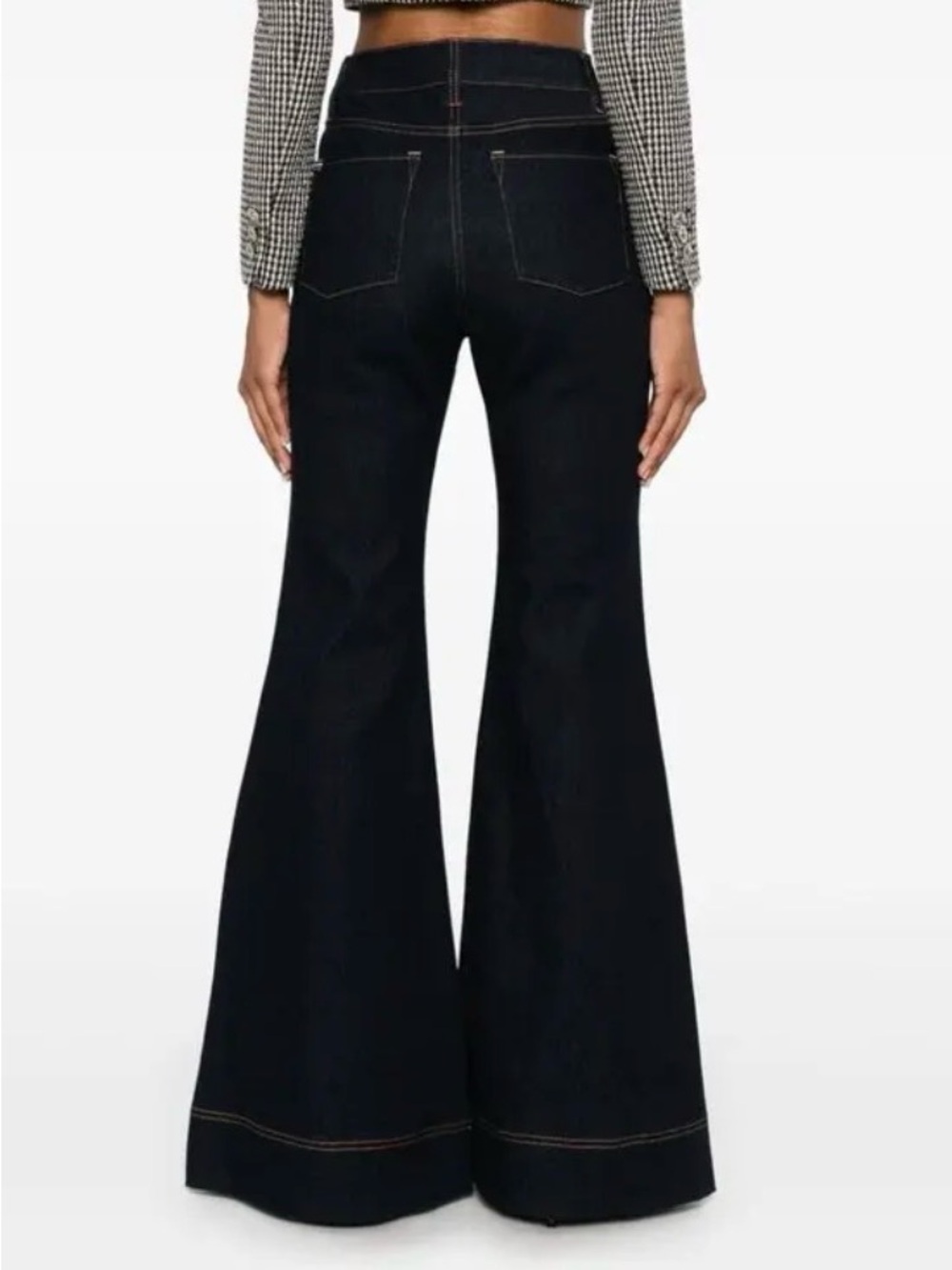 NWT Alice + Olivia High-Rise Black Flared Women's Jeans Size 28 # 2002 - Picture 2 of 6